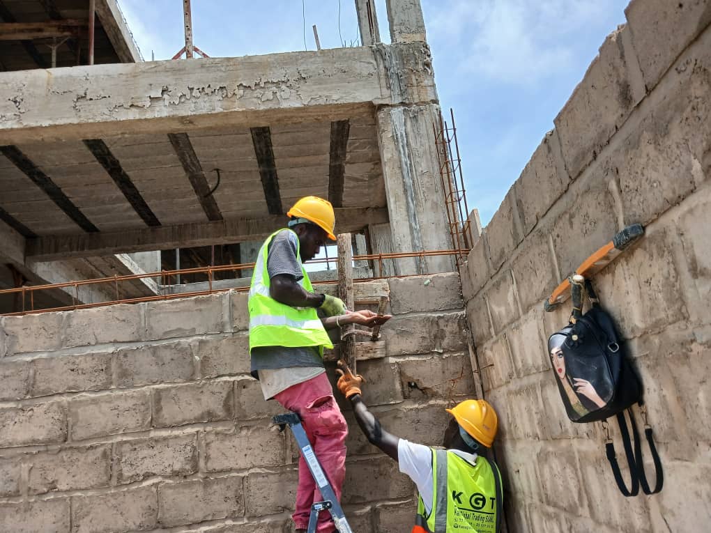 Construction de l'escalier extérieur