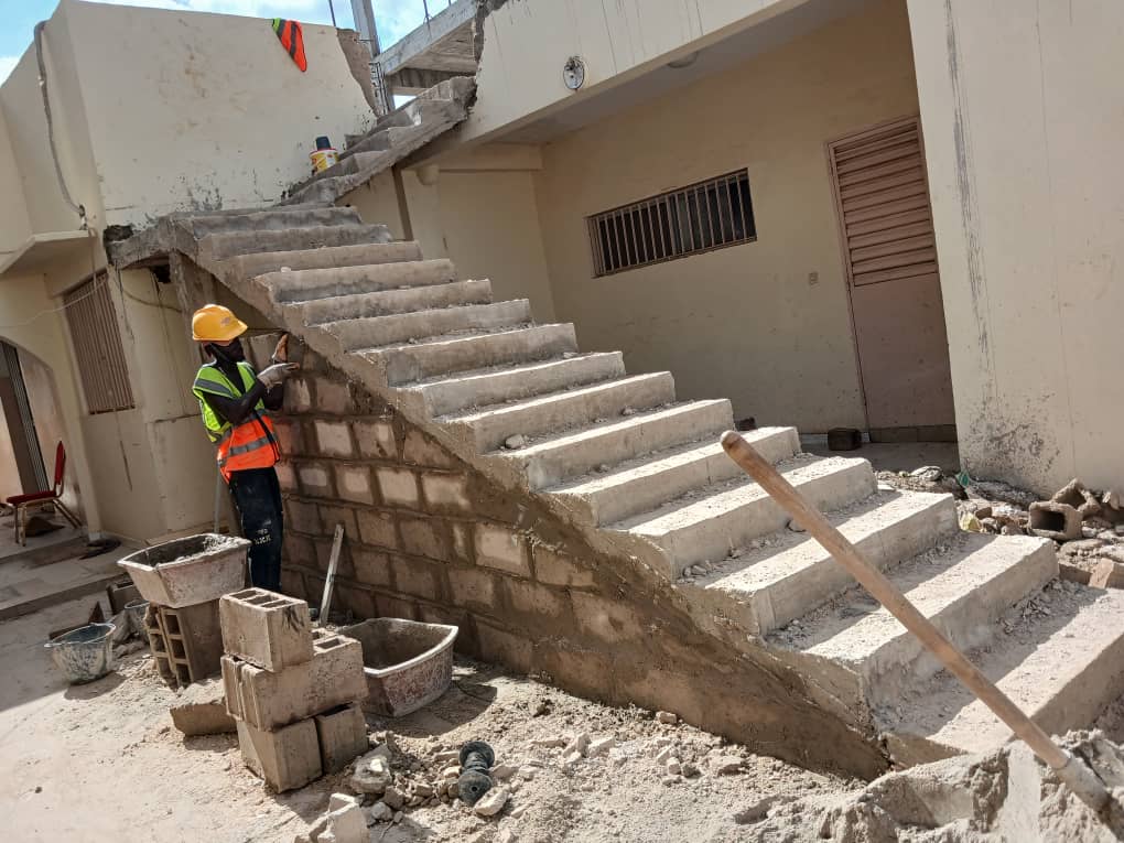Finitions de l'escalier
