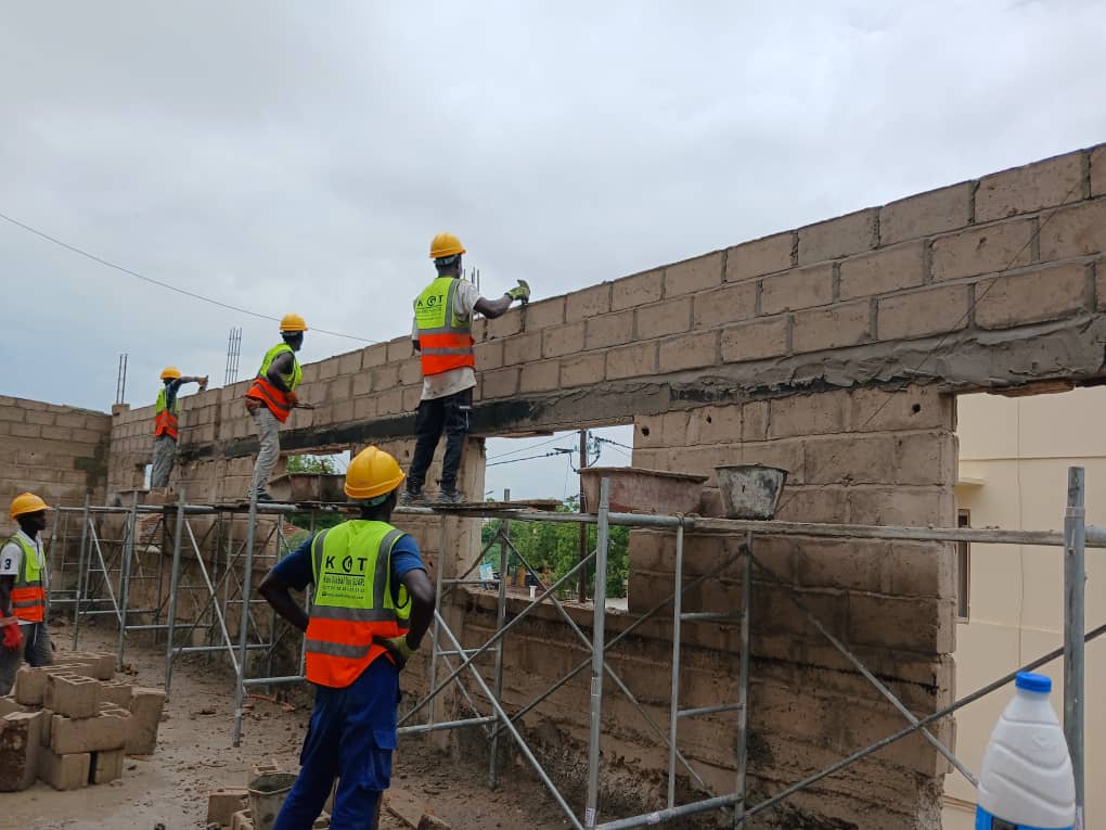 Relevé des mesures sur le muret